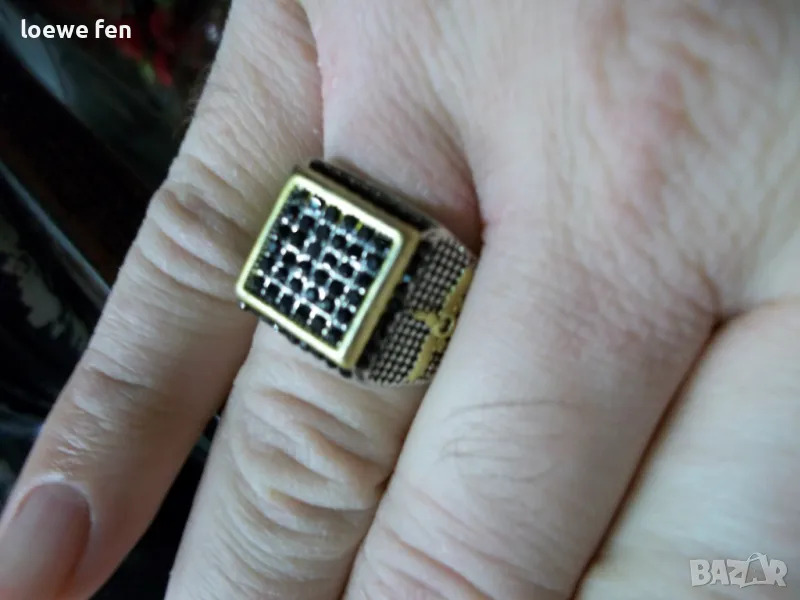 Мъжки квадратен пръстен! Много красив!, снимка 1