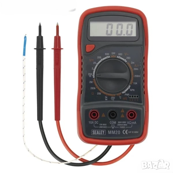 Sealey Digital Multimeter Дигитален Мултицет .CK Tools COB LED ПРЕЗАРЕЖДАЩ СЕ ФЕНЕР ЛАМПА 420 ЛУМЕНA, снимка 1