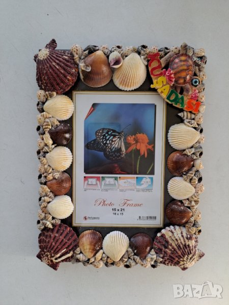 Рамка за снимка или картина с морски мидички, снимка 1