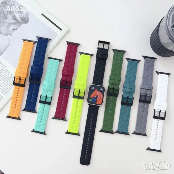 Силиконови каишки с тока за Apple Watch ULTRA/SE2/SE/10/9/8/7/6/5/4/3, снимка 1