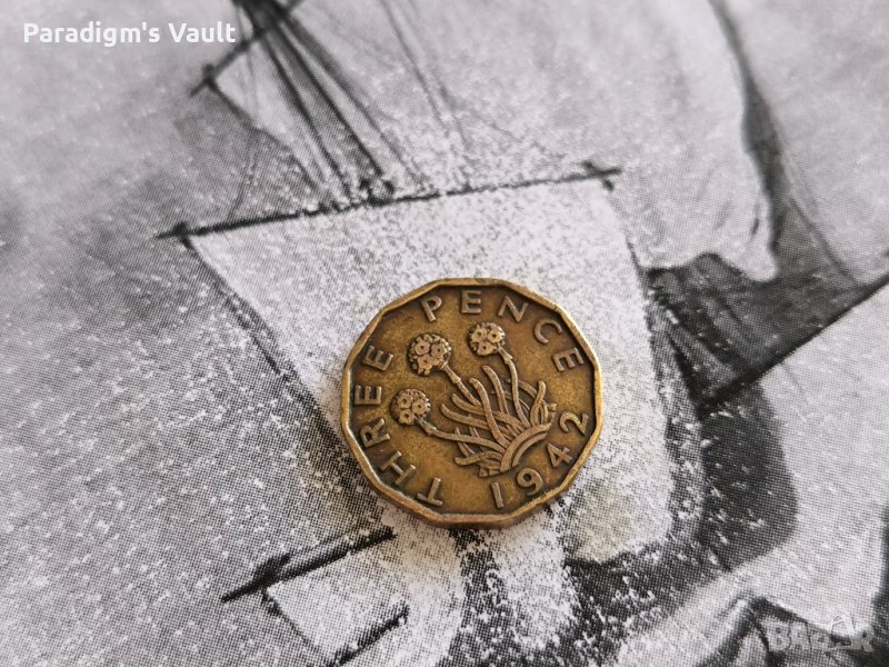 Монета - Великобритания - 3 пенса | 1942г., снимка 1