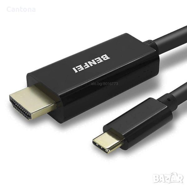 BENFEI USB C към HDMI кабел (4K @ 30Hz), USB Type C Thunderbolt 3 към HDMI кабел -100 см, снимка 1