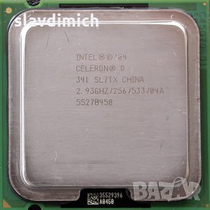 Процесор  Intel Celeron® D Processor 341 256K Cache, 2.93 GHz, 533 MHz FSB сокет 775, снимка 1