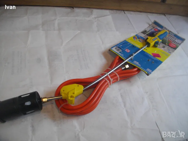 НОВА НЕМСКА ГАЗОВА ГОРЕЛКА 93см С ПИЕЗО ЗАПАЛВАНЕ С МАРКУЧ 5м ПРОФЕСИОНАЛНА НА ПРОПАН-БУТАН GLORIA, снимка 1