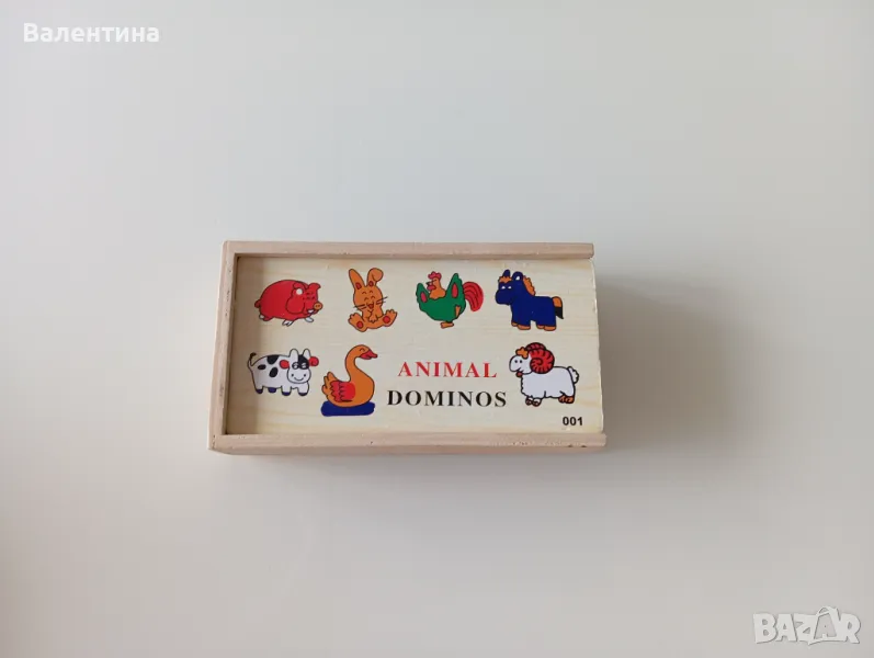 Детско дървено домино с животни, снимка 1