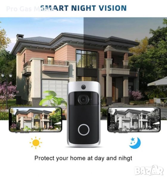 Видео Домофон с камера Wi-Fi Обсег до 50 метра Cloud Нощно виждане само за 69 лв. НОВО Перфектна за , снимка 1