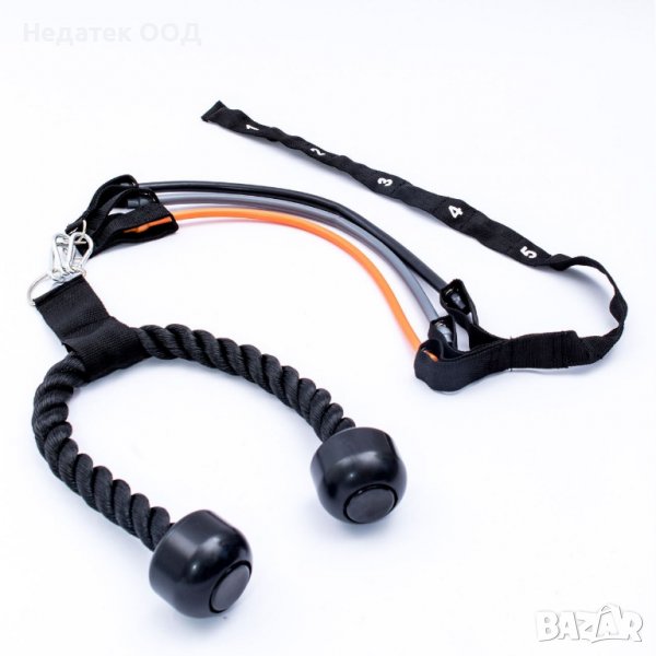 Ластик за фитнес, Live up sports, 7 нива, Черен, снимка 1