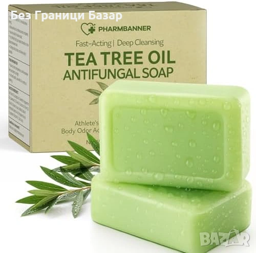 Нов Натурален сапун с чаено дърво и евкалипт – 2 броя комплект за тяло крака, снимка 1