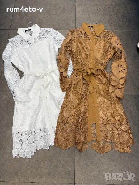 Рокля от едра дантела в 4 цвята, снимка 1