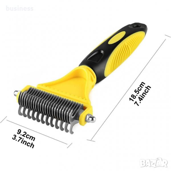 Двуредов Гребен с Въртящи Метални Зъбци Pet Dematting Comb, снимка 1