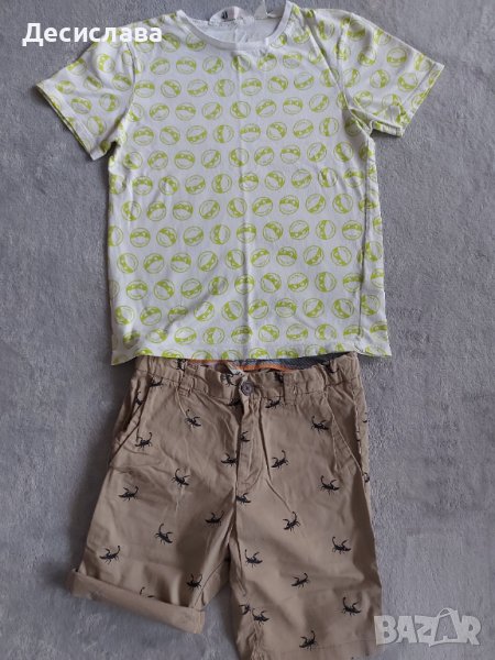Комплект тениска и къси панталони за момче Размер 7-9 години, снимка 1