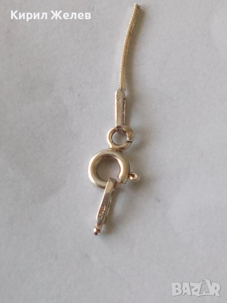 Сребърна карабинка закопчалка 50955, снимка 1