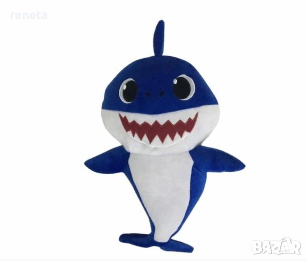 Играчка Baby Shark, Акула, Синя, Плюшена, 37 см., снимка 1
