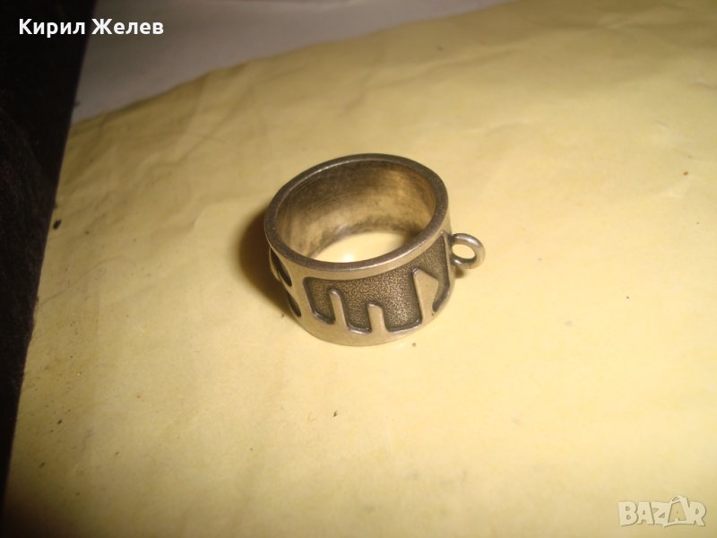 АРТ-ОРНАМЕНТИРАН БРОНЗОВ ПРЪСТЕН ОКСИДИРАН 21095, снимка 1