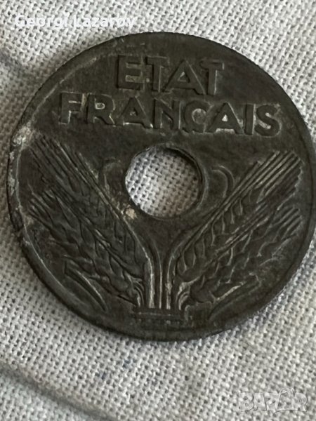 20 сантима Вишистка Франция 1942, снимка 1
