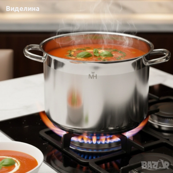 Неръждаема тенджера -  MERCURY HAUS COSMO PREMIUM – издържа натоварване, готви равномерно и служи с , снимка 1