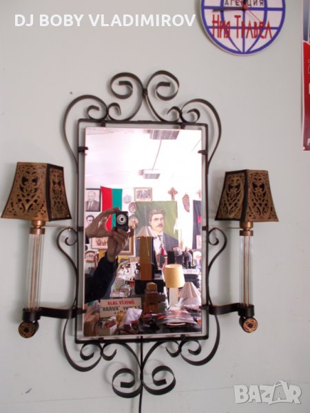 Старо огледало-нощна лампа , снимка 1