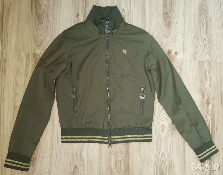 Дамско яке BERSHKA, size M, със златна щампа на гърба, много запазено, снимка 1