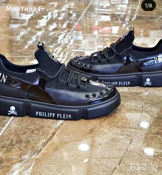 Philipp Plein Мъжки Черни Маратонки Кецове Спортни Обувки Филип Плейн, снимка 1