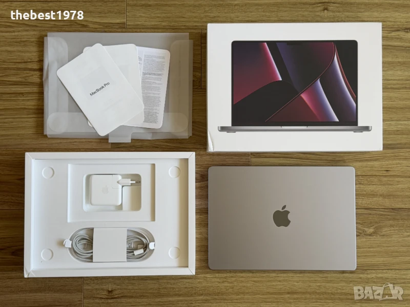 MacBook Pro 14 M1 Pro` 8 CPU/14 GPU/16GB RAM/512GB SSD/Бат 15ч, снимка 1