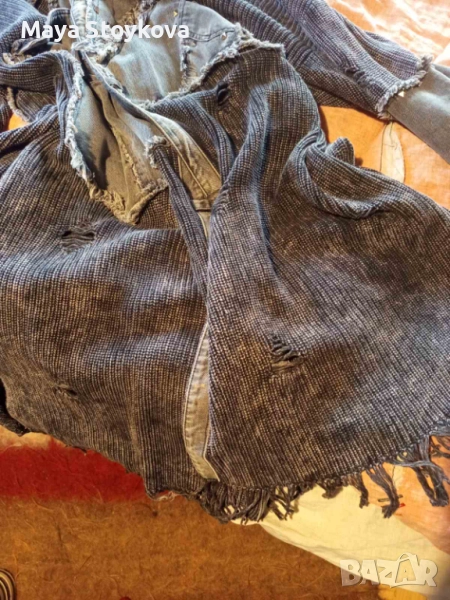 Уникална дълга дамска жилетка с качулка!, снимка 1