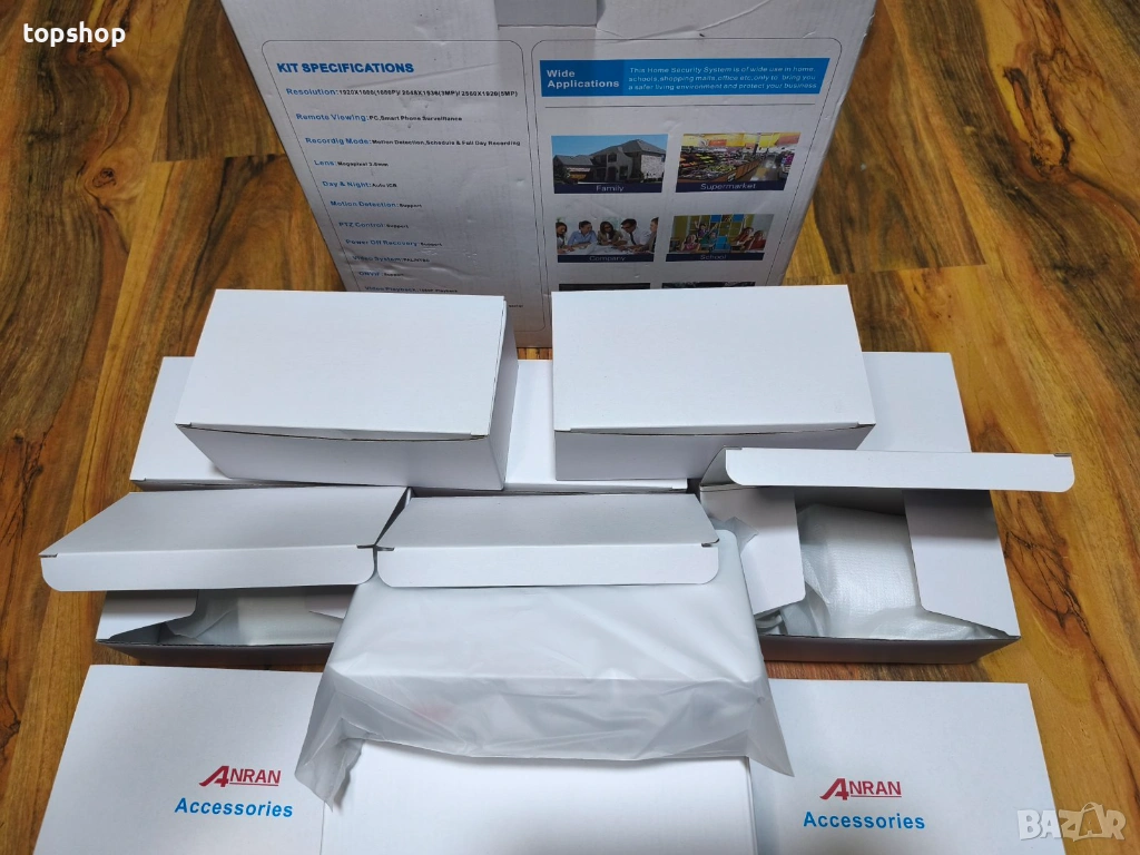 Продавам пълен комплект система с 8 камери за видеонаблюдение ANRAN AR-D6008. ЧИСТО НОВА, ТЕСТВАНА.., снимка 1