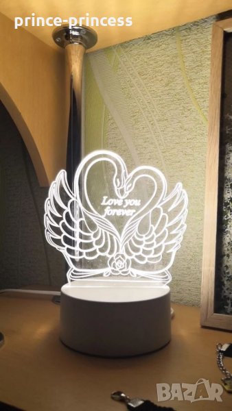 LED Нощна лампа Лебеди, снимка 1
