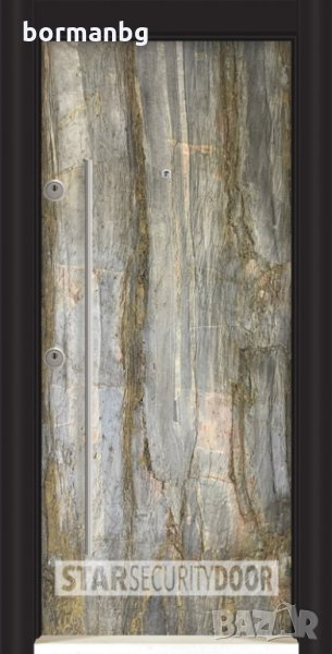 Борман - блиндирана Входна - декор НАТУРАЛЕН КАМЪК , снимка 1