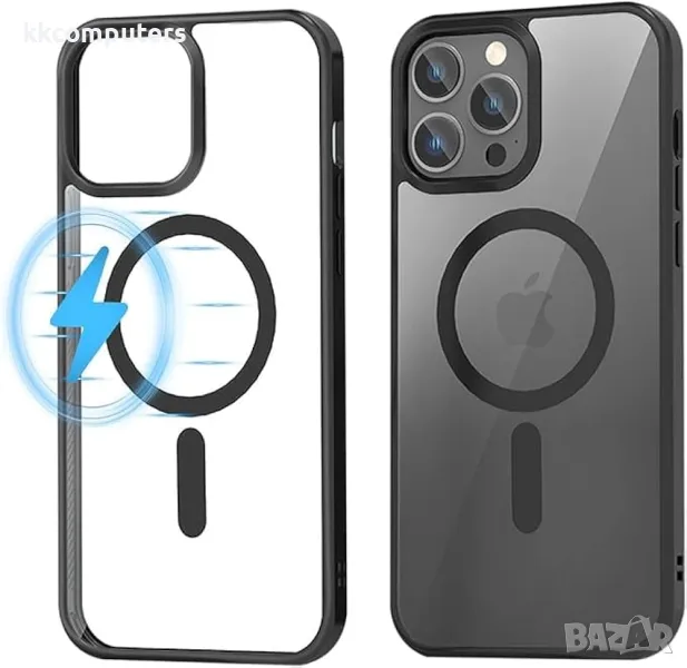 Калъф силикон X-Level MagSafe Ice Crystal /Черна рамка/ за iPhone 16 Pro Max 6.9 Баркод : 3130798, снимка 1