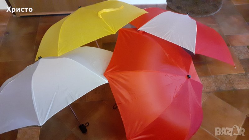 чадър сгъваем 4 цвята с пластмасова дръжка, снимка 1
