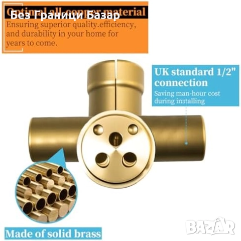 Нов Луксозен душ сет с LED термо дисплей и дъждовна глава 6", Черен за баня, снимка 6 - Други стоки за дома - 51996112