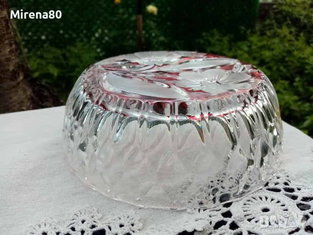 Немска кристална купа - нова !, снимка 6 - Чинии - 52967653