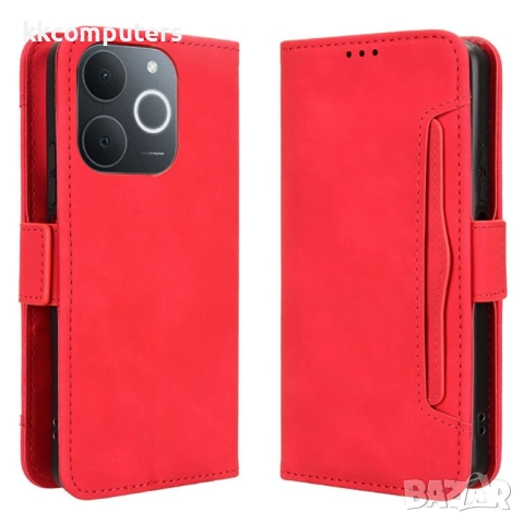 Realme Note 70T / Realme C71 Кожен калъф с портфейл + Протектор |5 цвята