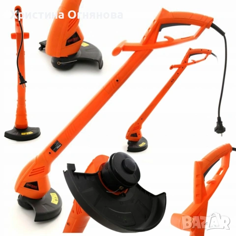 Електрически тример за трева 800W – лек, тих и прецизен за малки и средни градини, снимка 6 - Други инструменти - 53112281