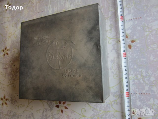 Старинна тенекиена ламаринена  кутия, снимка 2 - Колекции - 32810261