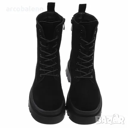 Дамски боти от естествена кожа с връзки, 3цвята , снимка 9 - Дамски боти - 48147537