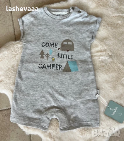 Комплект гащеризони/ромпъри сиво, снимка 3 - Комплекти за бебе - 51116658