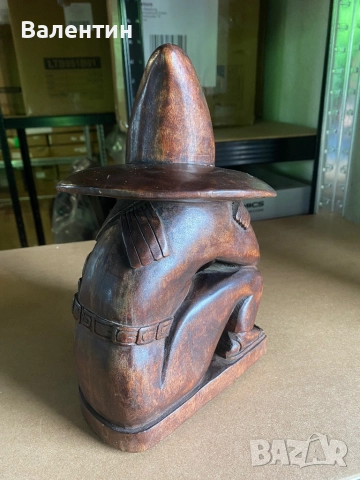 Дървена ръчно изработена фигура, снимка 4 - Статуетки - 51952000