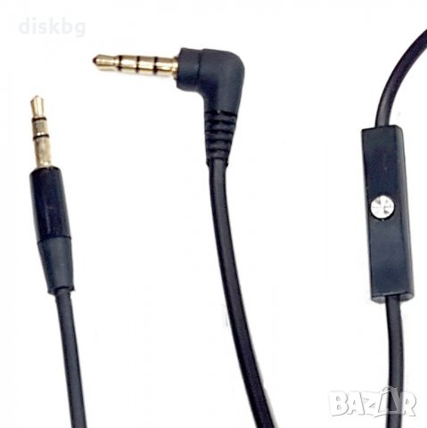 Нов аудио кабел AUX with MIC, снимка 1 - Кабели и адаптери - 33595294