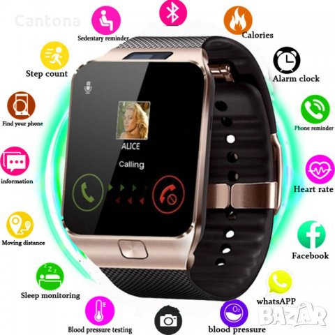 Bluetooth Смарт часовник с камера, SIM карта, 3G - Smart watch DZ09, снимка 3 - Смарт часовници - 34779065