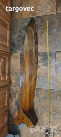 Дървена перка от стар военен самолет България, снимка 7 - Антикварни и старинни предмети - 52646010