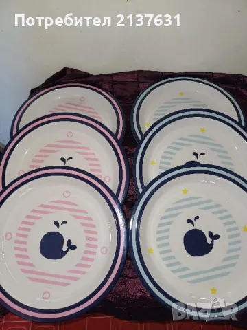НОВИ с Етикет ДЕТСКИ ЧАШИ и ЧИНИИ от меламин 