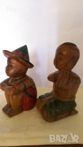 Стари дървени фигури, снимка 4 - Антикварни и старинни предмети - 26289860