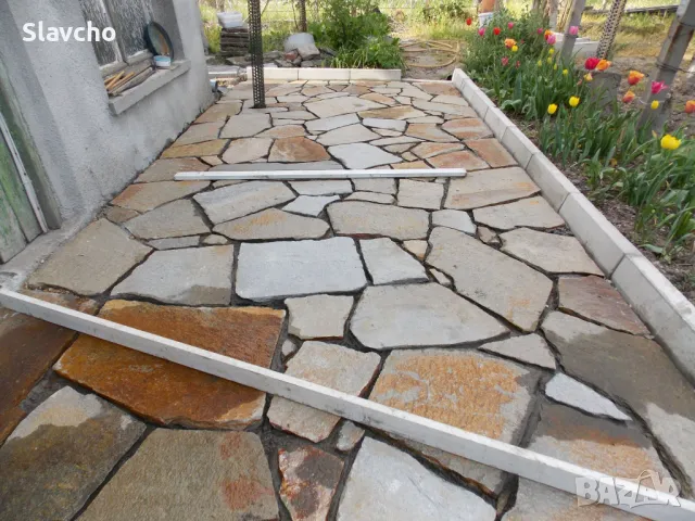 Редене/лепене на камък/гнайс/настилка/облицовки/колони/стълби/пътеки/огради и др., снимка 16 - Ремонти на къщи - 40014032