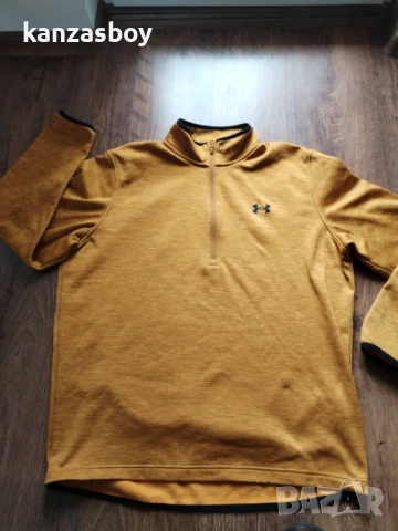 Under Armour Men's UA Armour Fleece 1/2 Zip Long Sleeve - страхотна мъжка блуза Л КАТО НОВА, снимка 6 - Спортни дрехи, екипи - 53179152