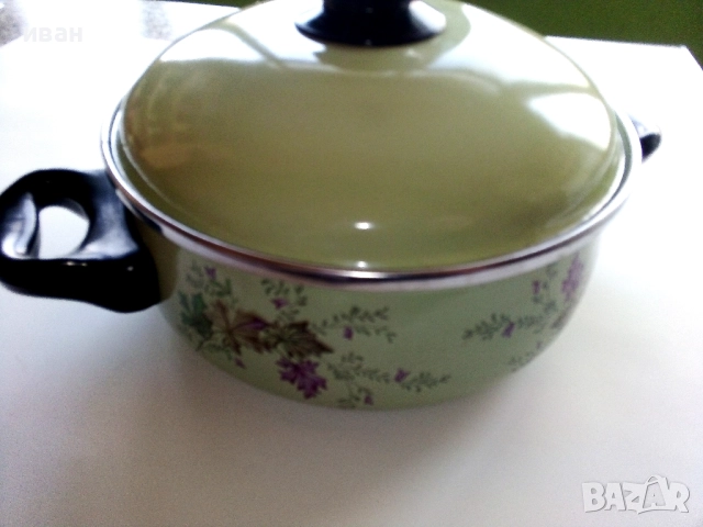 Стара неупотребявана емайлирана тенджера "МЗ Брацигово", снимка 13 - Антикварни и старинни предмети - 52886377