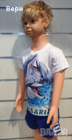 Нова детска тениска с трансферен печат Три делфина, Делфини, снимка 6 - Детски тениски и потници - 28454177