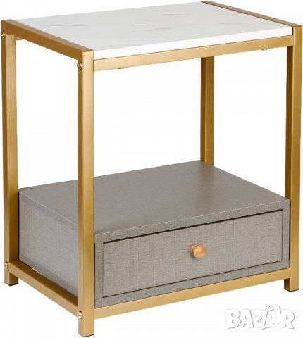Мултифункционално шкафче / нощно шкафче / помощна масичка FJGS-ST05GR, снимка 3 - Шкафове - 38952588