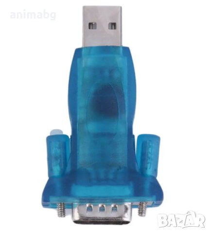 ANIMABG Преходник адаптер USB към RS232 Serial Port сериен порт за PC компютър лаптоп таблет и др, снимка 3 - Други - 44084350