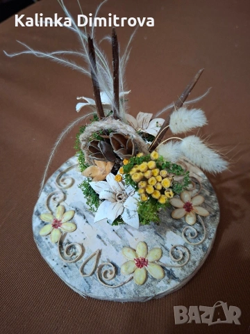 Декорации с цветя-ръчна изработка., снимка 13 - Декорация за дома - 53130876